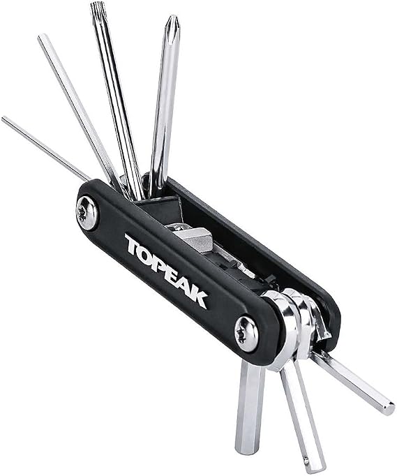 Topeak x-Tool+, 11 Function Folding Tool, W/O Bag, Black Color, 3.7"
