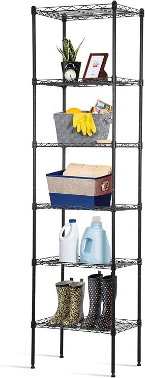 6 Tier Wire Shelving Unit, Adjustable Shelves16.7X 11.8 x 63