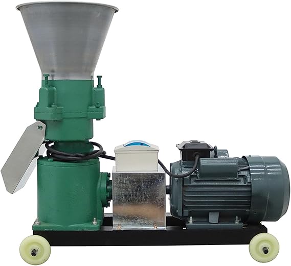 2MM 220V Chicken Feed Pellet Mill Machine 3-Head Pressure Roller Animal Feed Pellet Machine Feed Granulator 4.5KW 200KG/H