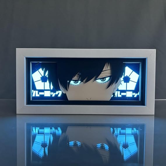 Blue Lock Anime Lamp Rin Itoshi Figure for Bedroom Decor Night Light Birthday Gift for Led Light