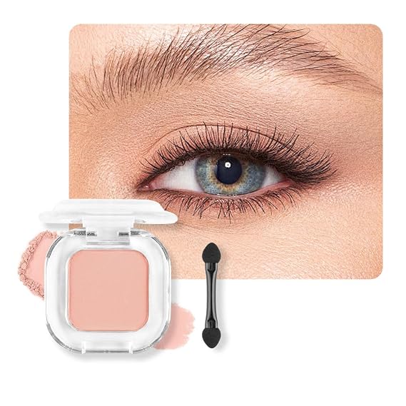 Light Orange Nude Single Eyeshadow Matte Makeup Powder Palette,High Pigment Blendable Formula Eye Make-up for Women,Neutral Eye Shadow,sombras para ojos,Longwear Waterproof,Cruelty-Free,Eyeshadow Gift