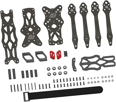 QWinOut APEX EVO 6/7/8/9/10 Inches 3K Carbon Fiber FPV Frame Kit for DIY RC Racing Drone (6inch Frame)