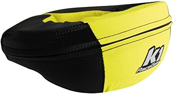 K1 Race Gear Neck Protector Brace (Carbon/Yellow, Adult)