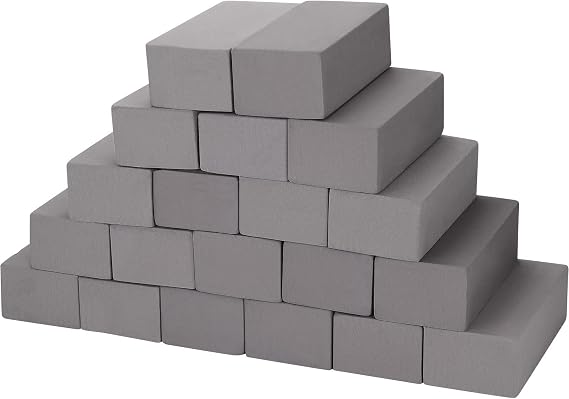Nuenen 20 Pcs Floral Foam Blocks for Flower Arrangements 7.9 x 3.5 x 2.4 Inches Dry Foam Bricks for Artificial Flowers Wedding Birthdays Garden Decorations