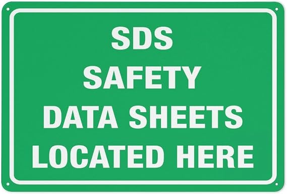 Sds Safety Data Sheets Located Here Sign Warning Sticker-Security Sign Outdoor Sign 12 X 8 Inches