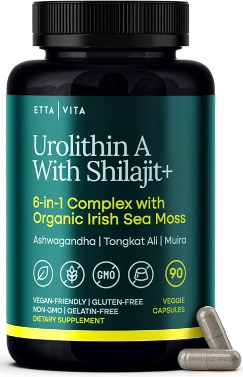 Urolithin-A Complex with Shilajit, Sea Moss, Ashwagandha & Tongkat Ali 90Ct