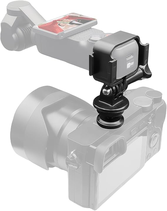 Cold Hot Shoe Adapter Mount Compatible for DJI Osmo Pocket 4Pro/3/2 DSLR