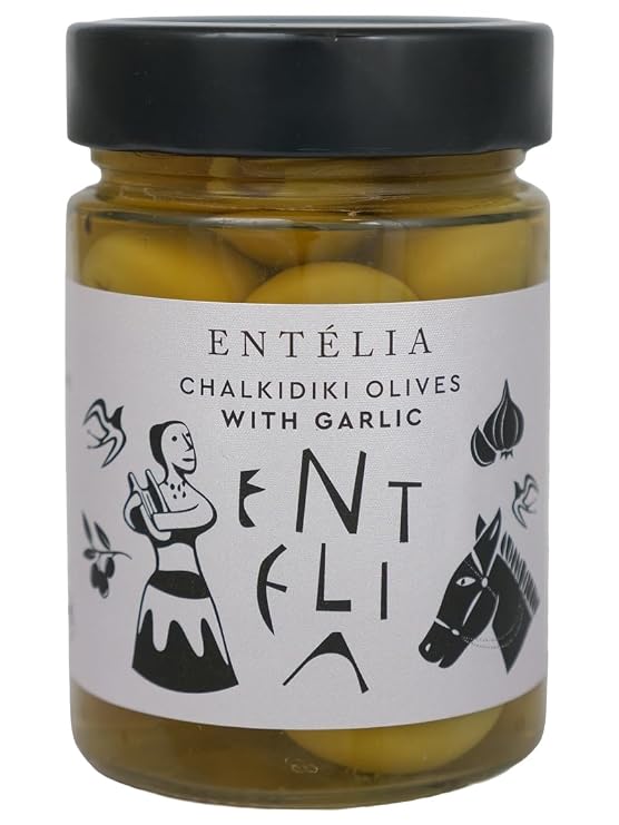 Entelia Chalkidiki Olives with Garlic
