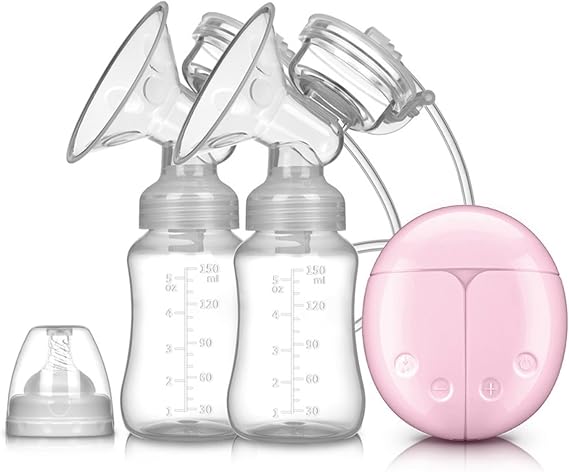 Double Electric Breast Pump Wearable Breast Pumps Portable Breastfeeding Pump 2 Modes 8 Levels Breast Milk Pump Massage Strong Suction Ultra Quiet, BPA Free