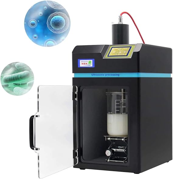 CGOLDENWALL 2 in 1 Ultrasonic Homogenizer Sonicator Processor Lab Cell Disruptor Mixer Analysis of Ultrasonic Processor CE 100-240V 24KHz Integrated (500W, 0.1mL-500mL)