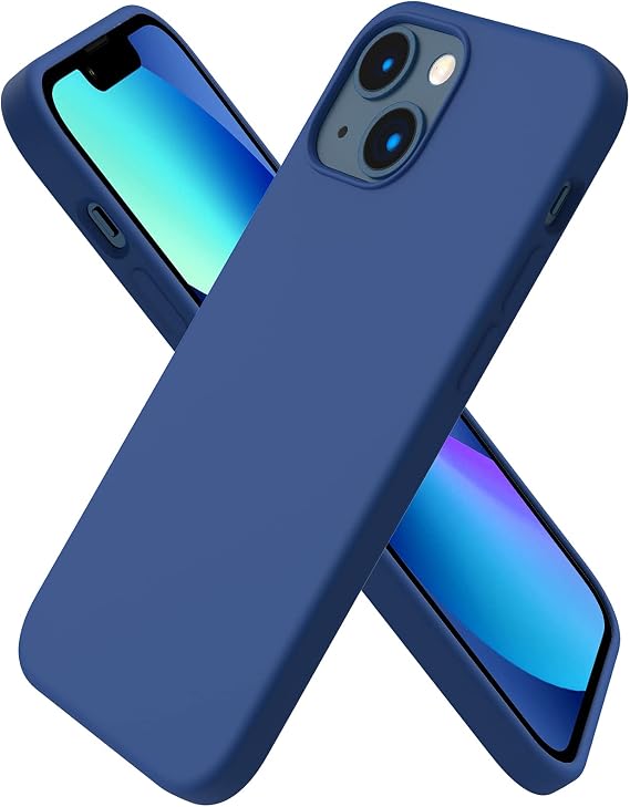 ORNARTO Compatible with iPhone 13 Mini Case, Slim Liquid Silicone 3 Layers Full Covered Soft Gel Rubber with Microfiber Case Cover 5.4 inch-Royal Blue | 4-Layer Liquid Silicone Rubber, Soft Touch Feel, Shockproof Case, Raised Edges, Microfiber Lining