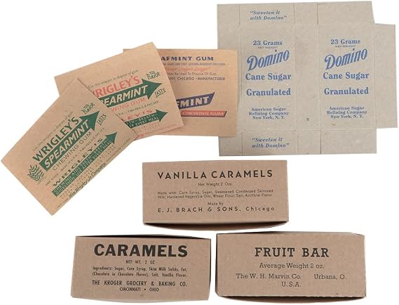 American WW2 Style K Ration Internal Food Boxes