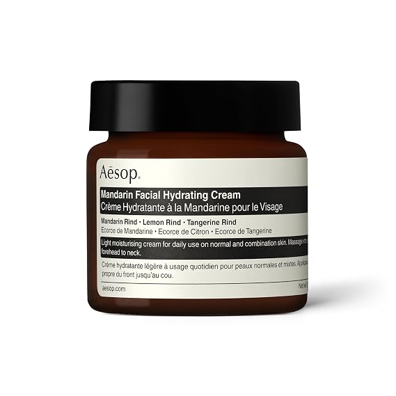 Aesop Mandarin Facial Hydrating Cream | Cools, Tones, and Balances Normal And Combination Skin | Mandarin Rind, Lemon Rind, Tangerine Rind | 2.1 oz / 60 mL