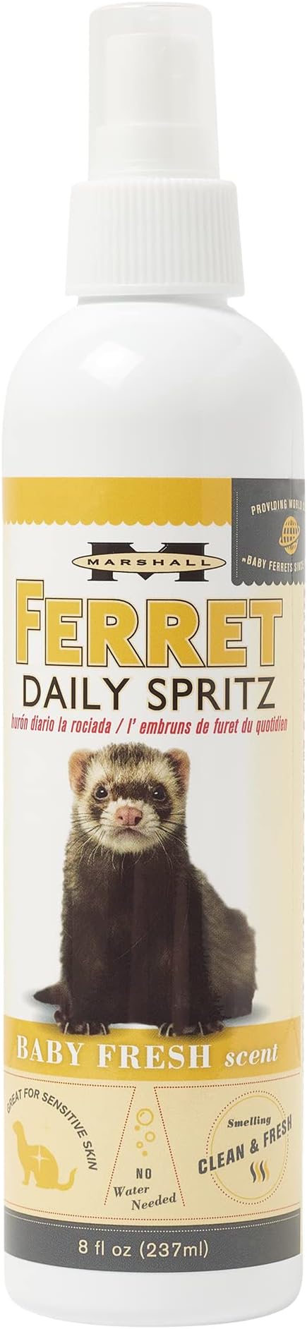 Marshall Ferret Daily Spritz Conditioner 8 oz Gentle Hydrating Grooming Spray Softens, Freshens & Conditions Coat Between Baths Baby Fresh Scent