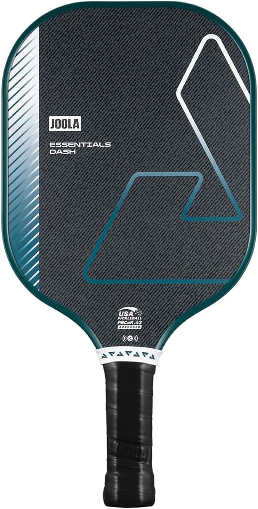 JOOLA Essentials Dash Pickleball Paddle Lightweight Paddle for All Ages, Fiberglass Sandblasted Surface for Spin, Cool Press Construction for Added Durability, USAP Approved, NFC Chip Enabled