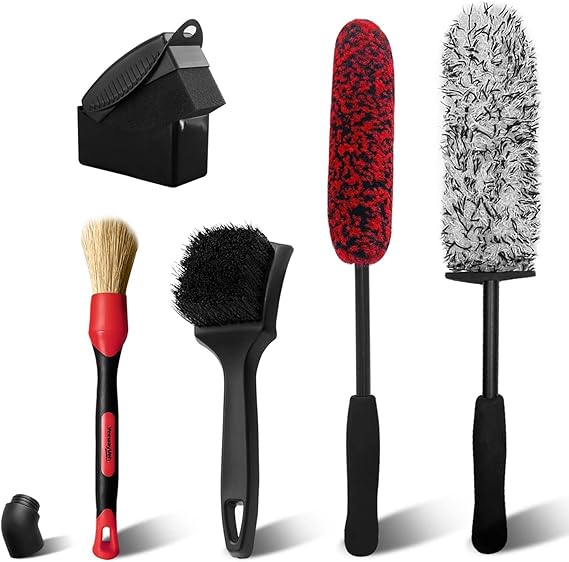 YeewayVeh Car Wheel Brush Kit, 5PCS Microfiber Rim Cleaner