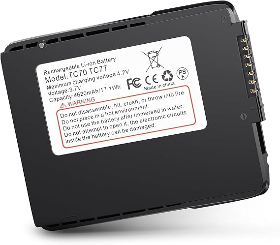 E EGOWAY 4620mAh TC77 Battery Replacement for Zebra Symbol Motorola TC70 TC72 TC75 TC77 TC700h TC700k TC720l TC75x TC75EK TC75AH TC75GK TC700H TC700K TC77HL BT-000318 Wireless Barcode Scanner