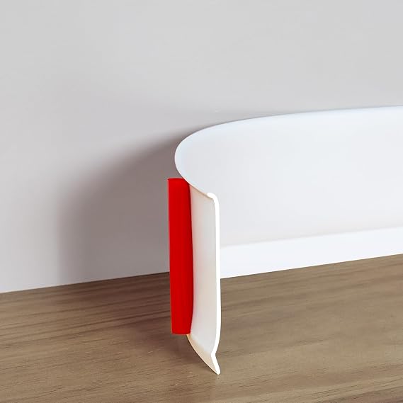 Muzata 4"20' White Vinyl Baseboard Molding Trim with Self Adhesive SB03