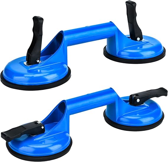 Saugheber - 2 Stücke Glassauger Saugheber Fliesen Saugnapf Griff Glasheber Saugheber Terrassenplatten Ergonomic Sauggriff Vakuumheber Suction Cup für den Transport von Fliesen Glas Laminat