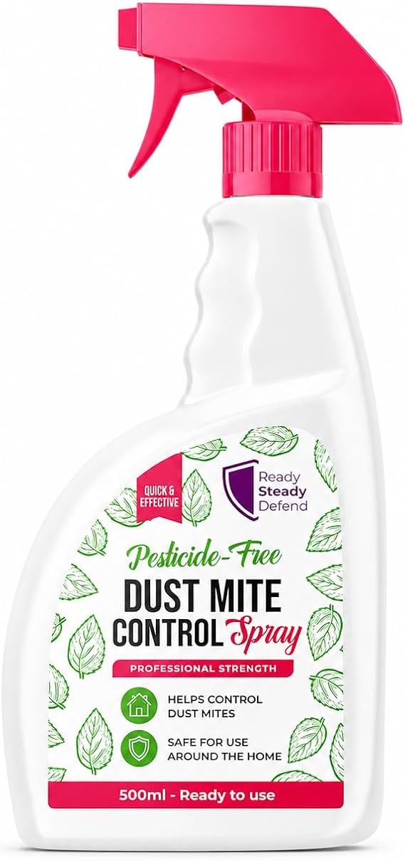 Dust Mite Killer Spray 500ml - Advanced Pesticide-Free Formula, Professional Strength for Home Use, Eco-Friendly, Effectively Targets Dust Mites and Various Insects, Safe and Powerful Pest Control