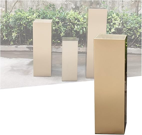 Cube Pedestal Display Stand, Retail Clothing Store Riser Display Rack Metal Display Pedestal Column for Art Sculpture Display(40X40X100CM)