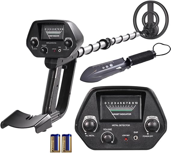 Metal Detector for Adults & Kids, Easy to use, Lightweight Kids Metal Detector w/Shovel,8 Inch Waterproof Coil, Adjustable Handle,STEM Gifts for Beginner 8-12 Kids Beach Backyard for Treasure