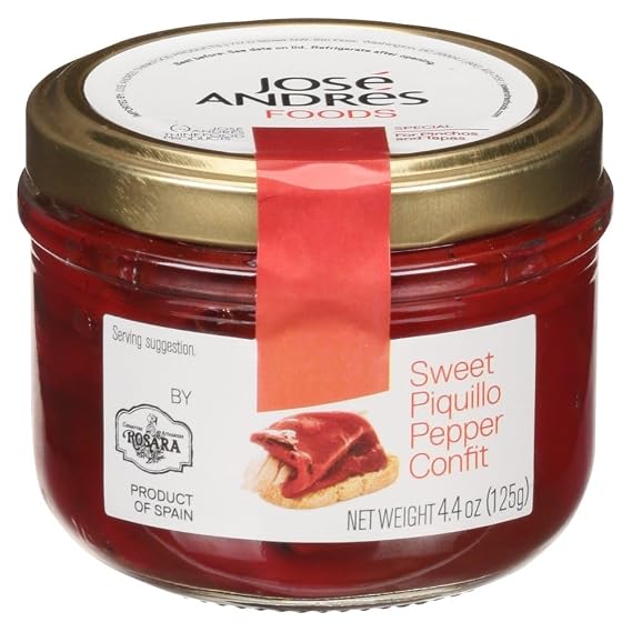 Jose Andres Foods Sweet Piquillo Pepper Confit, 4.4 oz
