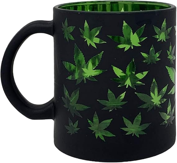 Metallic Glass Coffee Mugs 16oz (Black)