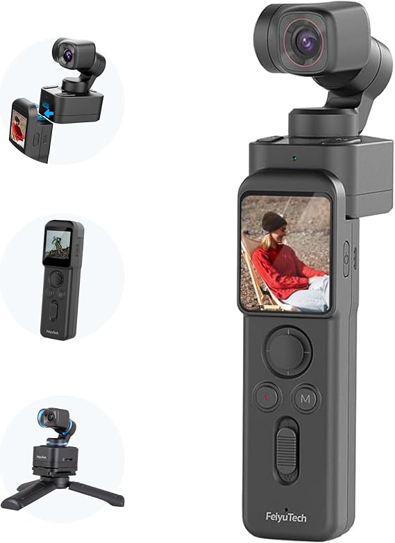 Feiyu Pocket 3 Kit 4K Vlogging Camera with 3-Axis Gimbal & Remote Handle