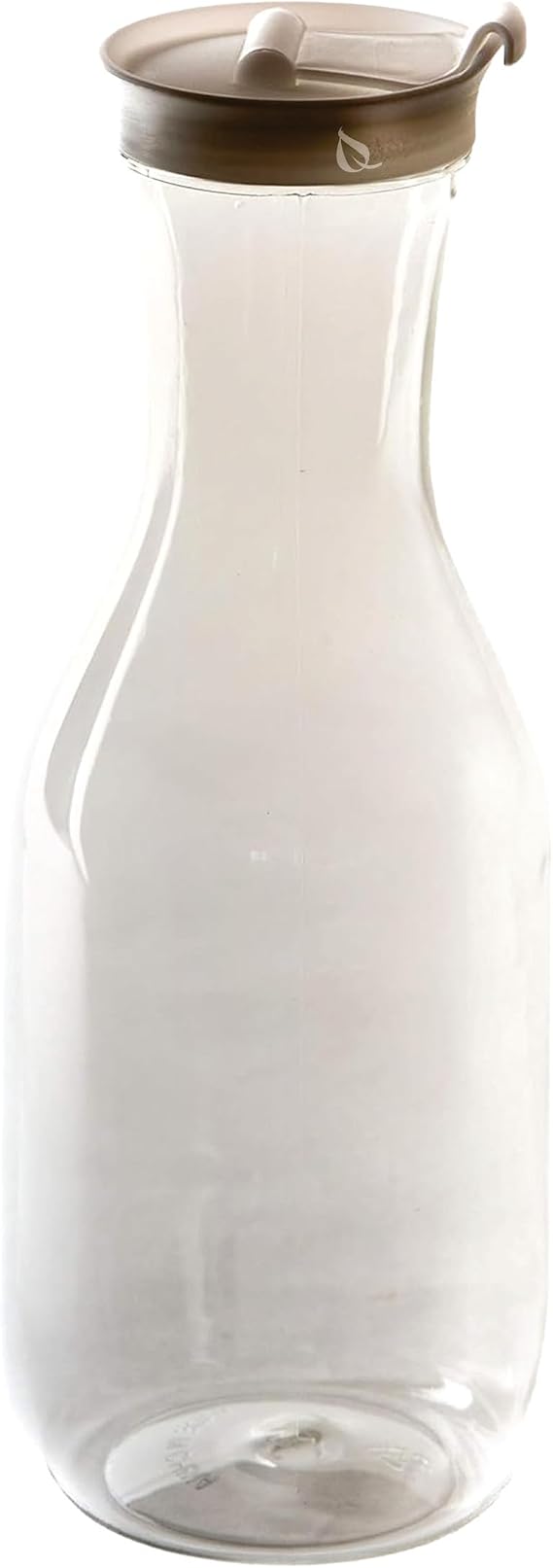 Clear Plastic Heavy Duty Pitcher - Large Water Carafes, Plastic Bottles with Flip Top Lid, Beverage Pitchers with Lid - BPA Free Plastic Decanter, Juice, Ice Tea, Picnic, Catering (50 Oz) (1)