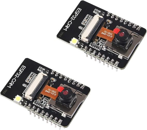 Aokin ESP32-CAM Camera Module, ESP32 Development Board WiFi and Bluetooth with OV2640 2MP Camera for Arduino, 2 Pcs