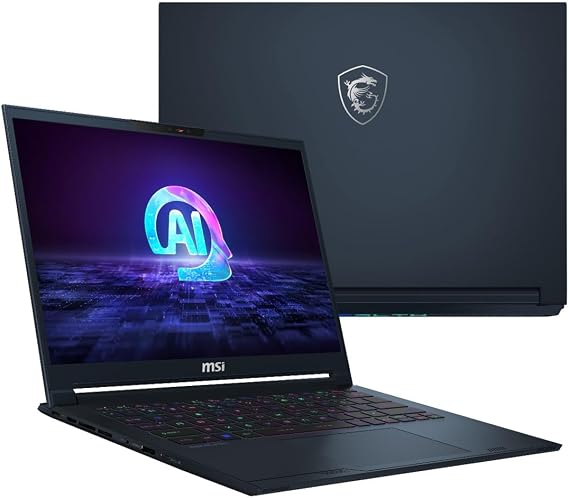 EXCaliberPC [2025] MSI Stealth 14 AI Studio A1VFG-068US (Intel Core Ultra 7 155H, 16GB DDR5 RAM, 1TB NVMe SSD, NVIDIA GeForce RTX 4060, 14" FHD+ 165Hz, Windows 11) Gaming Laptop