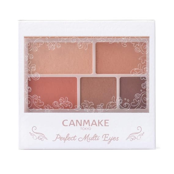 CANMAKE Perfect Multi Eyes, 5-Color Eyeshadow Palette 0.11 oz (3.3 g) (03 Antique Terracotta)