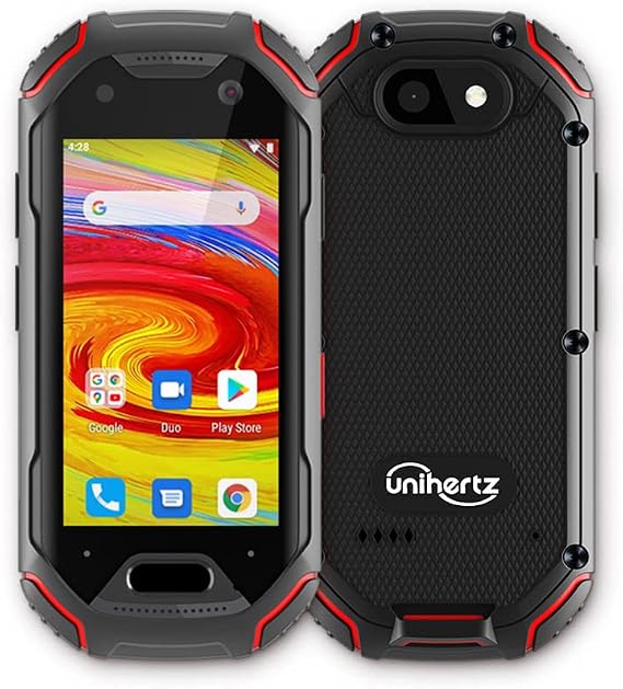 Unihertz Atom - The World's Smallest 4G Rugged Smartphone with Android 9.0 Pie, Unlocked, 4GB RAM, and 64GB ROM, Water-Resistant and dustproof(NO charger)