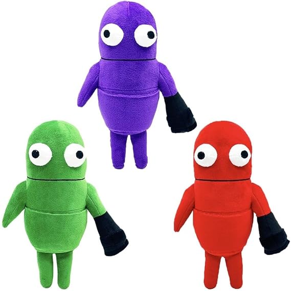 R.E.P.O Plush, Funny Stuffed Horror Games Plushie Toy for Fans Colorful Monsters Plush Figure Doll for Room Decor Pillow Gifts(Green+Purple+Red)