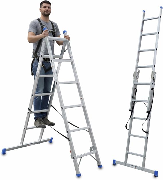 Combination Step Ladder 3 Way | Aluminium Step Ladders | Staircase Ladder | EN 131