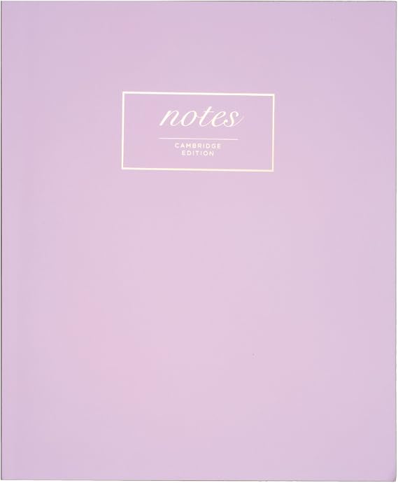 Cambridge Notebook, Casebound, 9" x 11", 80 Sheets, Work Style Fashion, Lavender (59291)