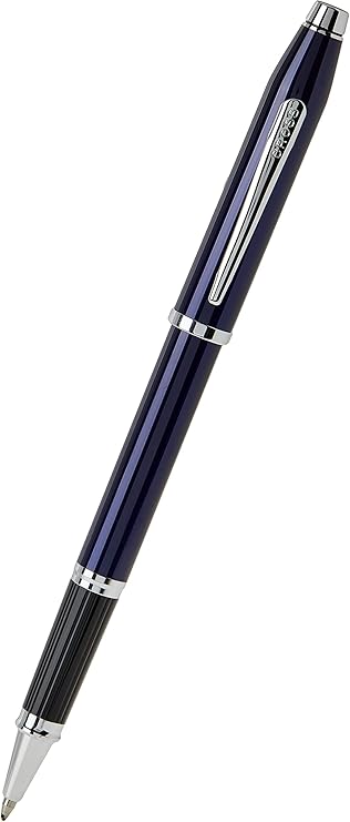 Cross Century II Blue Lacquer Rollerball with Chrome Point