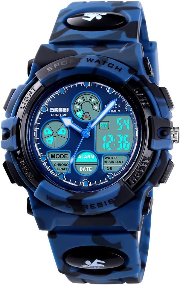 Dayllon Boys Watch,Kids Watch for 3-15 Year Old Boys,Digital Sport Outdoor Multi Function Waterproof with LED Alarm Calendar Analog Watch for Kids - Kids Gifts
