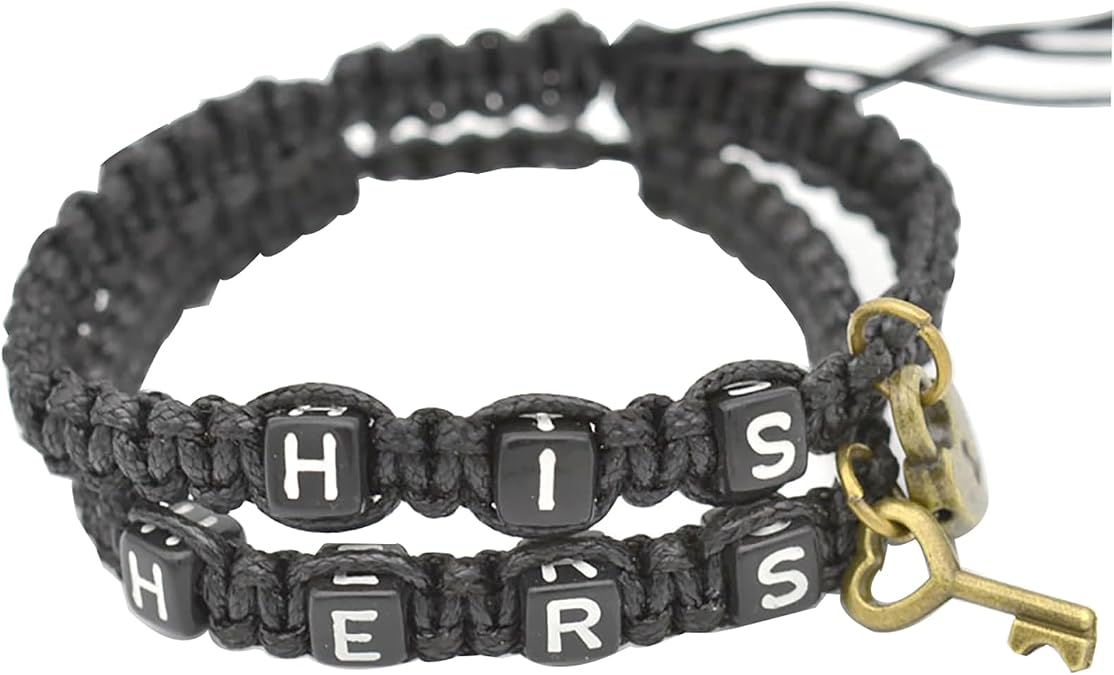 2Pcs His&Hers Couple Bracelets 316L Steel Gift for Valentine & Anniversary