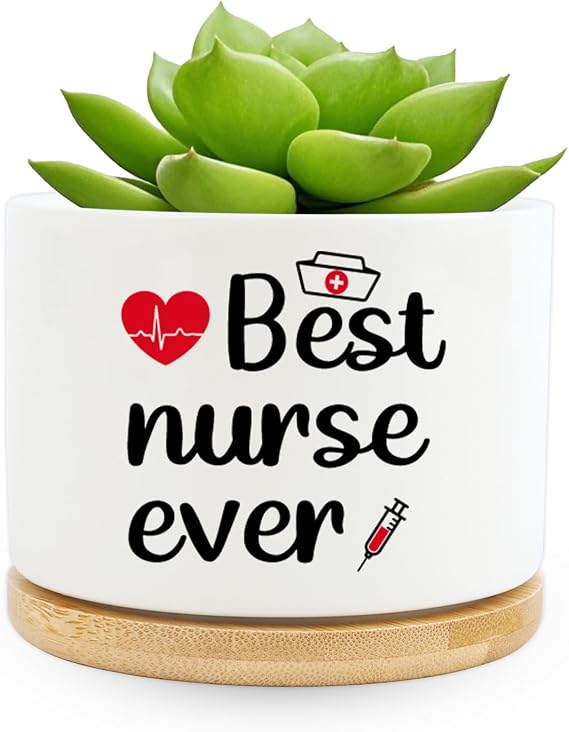 Male Nurse Gifts for Women Female Nurses Week Gifts for Nurses Day Appreciation Gift Nursing Student Nurse Plant Pot Graduation Practitioner Christmas Planter Pot Nursing Graduation Gift Ideas