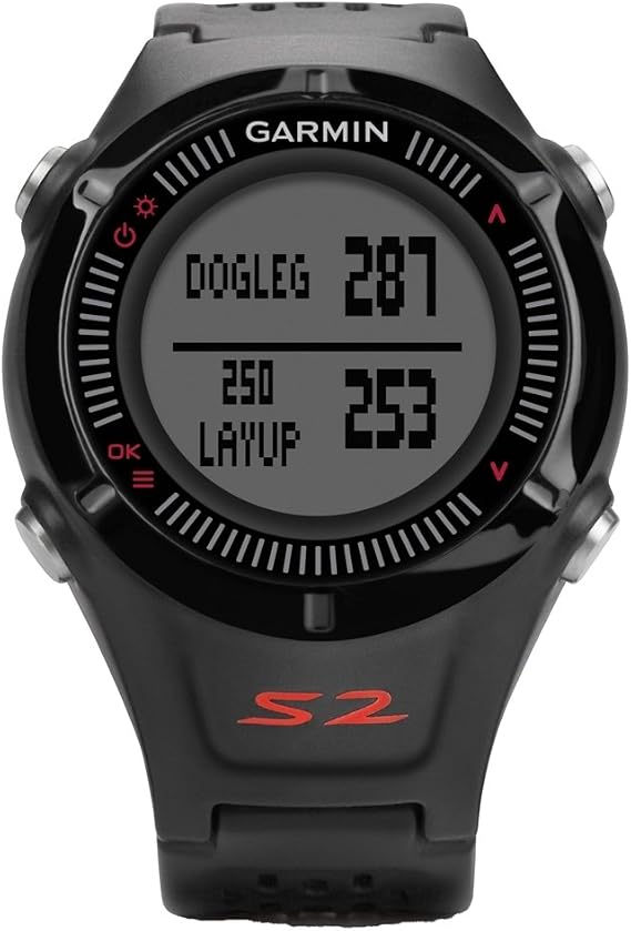 Garmin MAIN-86188 Approach S2 GPS Golf Watch with Worldwide Courses (Black)