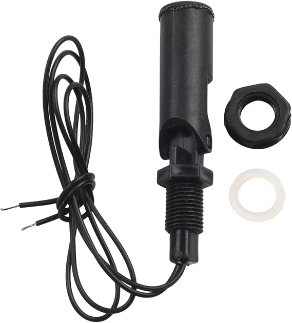 Horizontal Float Switch Liquid Water Level Sensor,12V 24V PP Material Side-Mount For Tank Pool Pump Control Black