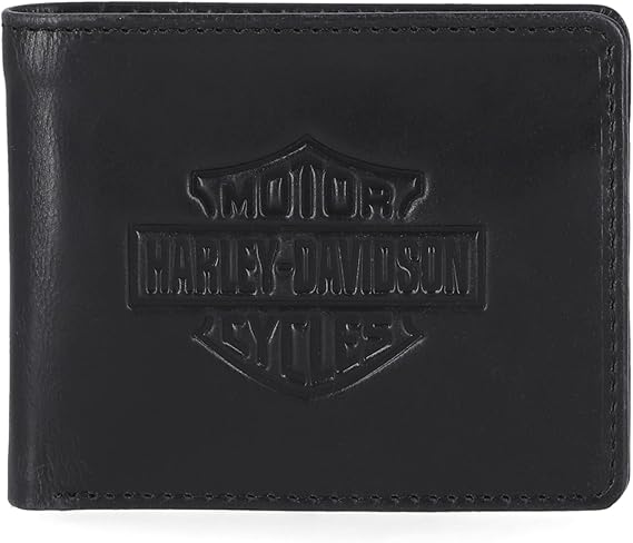 Harley-Davidson Men's Genuine Leather Rfid Blocking Wallet