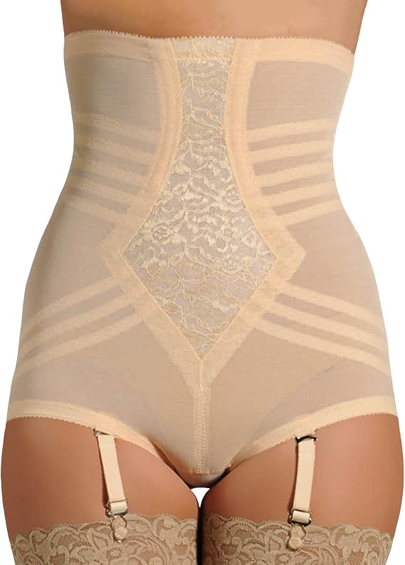 Rago Style 6109 | High Waist Panty Girdle with Detachable Garters | Firm Shaping Support | Full Coverage | Made in USA