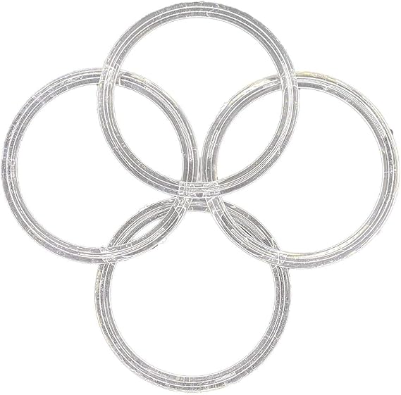 Clear Plastic Rings 12 Pieces - for Arts & Crafts and DIY's (3" Inch Ring)