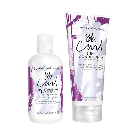 Bumble and bumble. Curl Moisturizing Shampoo + Curl 3-in-1 Conditioner Set | For Moisturized Curls | Frizz Control + Color Safe | Coily, Curly, Wavy | With Coconut, Avocado + Jojaba Oil