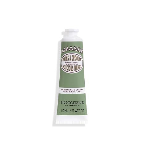 L'OCCITANE Almond Delicious Hand & Nail Cream: Soften hands & Cuticles with Irresistible Almond Scent, Moisturizing, Infused With Almond Oil