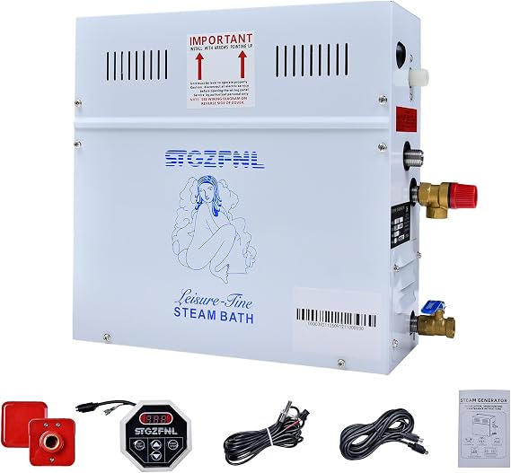 220V Steam Shower Generator, 9KW Steam Shower Kit with Digital Control, Steam Generator for Sauna, Home Steam Bath Machine, Spa Generator for Bathroom, Steam Sauna for Heating 8.5 m3 (300 ft3)