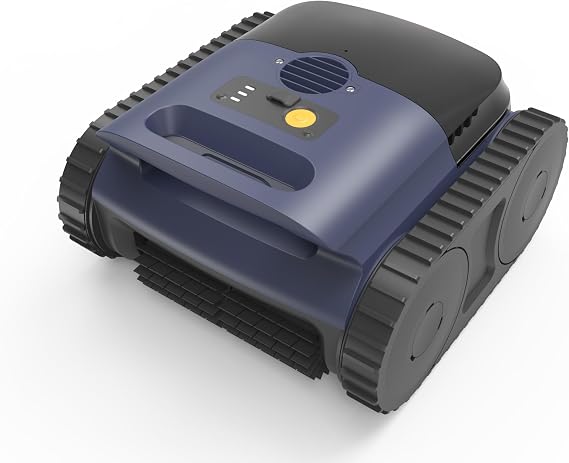 Cordless Robotic Cleaner, Cordless Pool Vacuum for Inground Pools up to 1950 Sq.ft, Wall and Waterline Cleaning Vacuum, Self-Parking Lasts 170 Mins